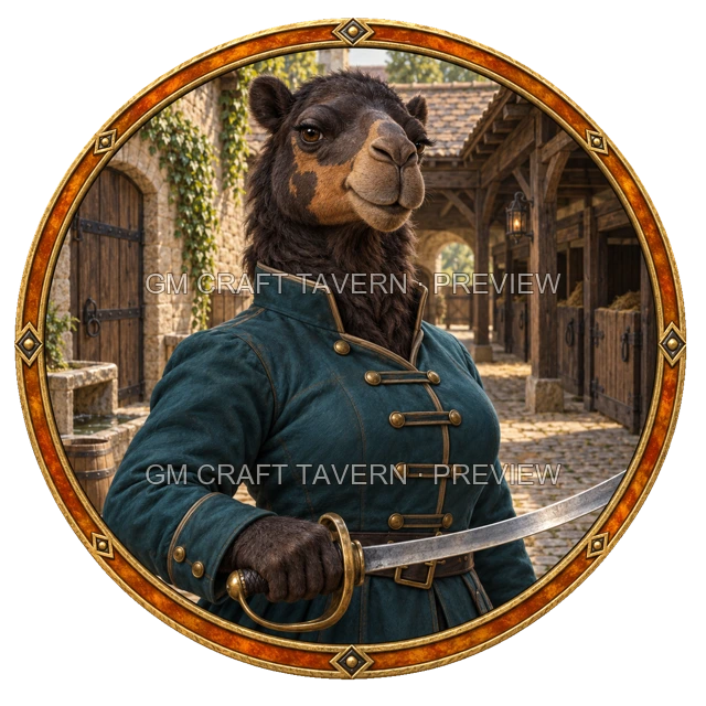 Grom Clearwell - Fighter top-down token preview