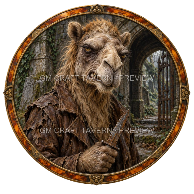 Undead Bandit top-down token preview