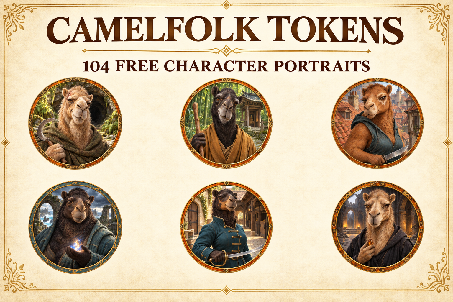 Free Camelfolk Character Tokens product preview 1