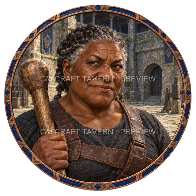 Durin Stonebrook - aperçu de token de barbare vu du dessus