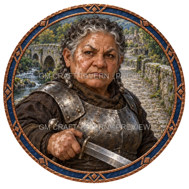 Durin Ashfield - aperçu de token de guerrier vu du dessus