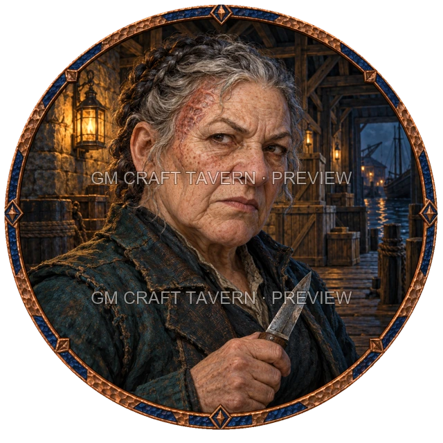 Durin Duskford - aperçu de token de roublard vu du dessus
