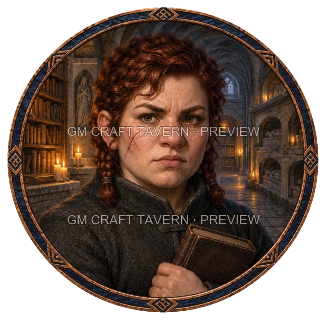 Borin Ironwell - aperçu de token d'occultiste vu du dessus