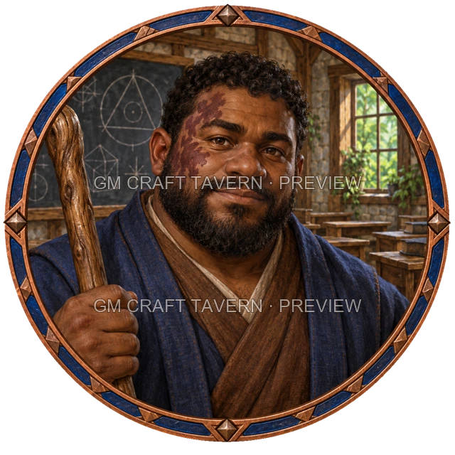 Maela Ironwell - aperçu de token de magicienne vu du dessus