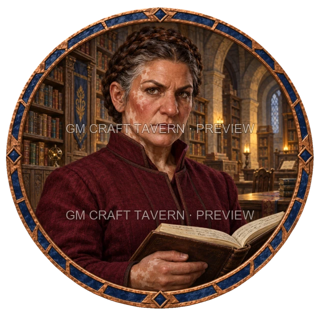 Orik Ironwell - aperçu de token de magicien vu du dessus