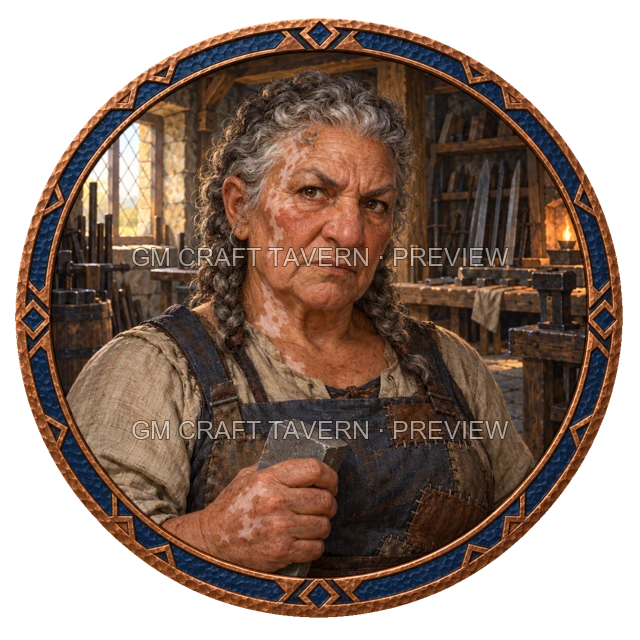 Durin Westmere - aperçu de token de forgeron vu du dessus