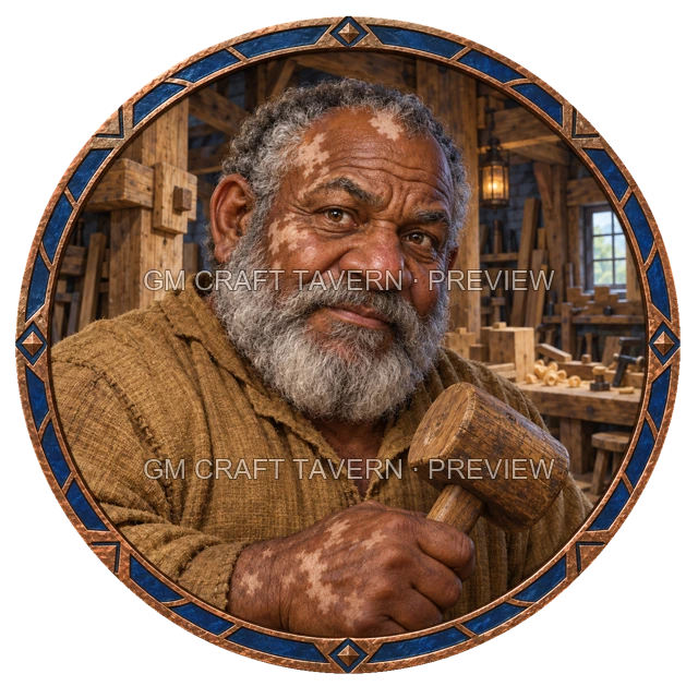 Thora Oakbend - Artisan, aperçu de token vu du dessus