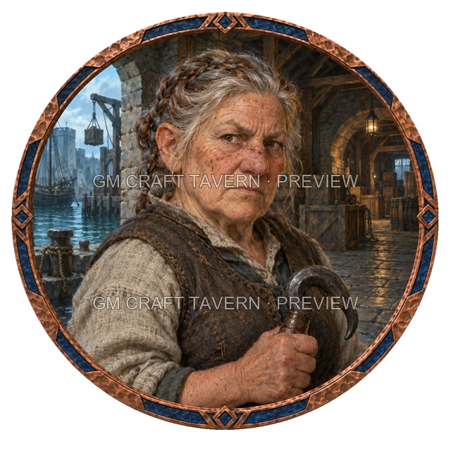 Durin Hillward - Marin, aperçu de token vu du dessus
