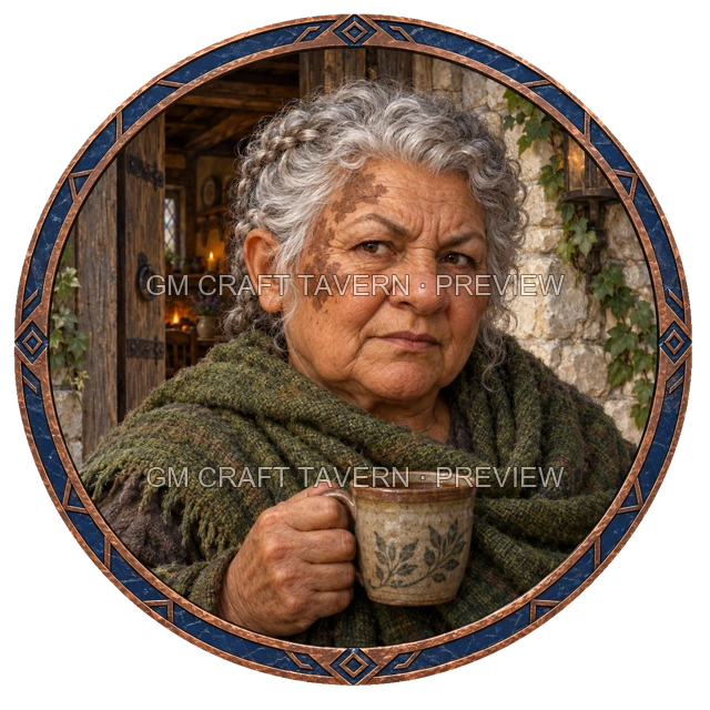 Durin Deepgrove - Villageois, aperçu de token vu du dessus
