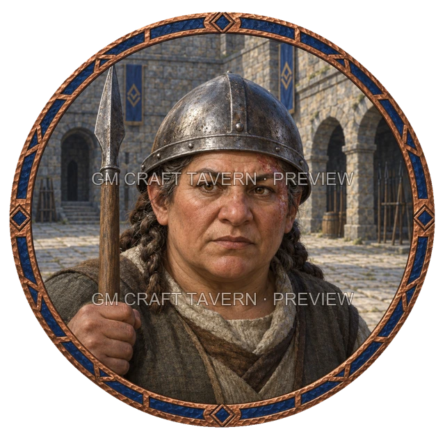 Orik Redcliff - Combattant, aperçu de token vu du dessus