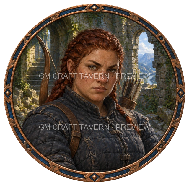 Aperçu de token d’archer ennemi vu du dessus