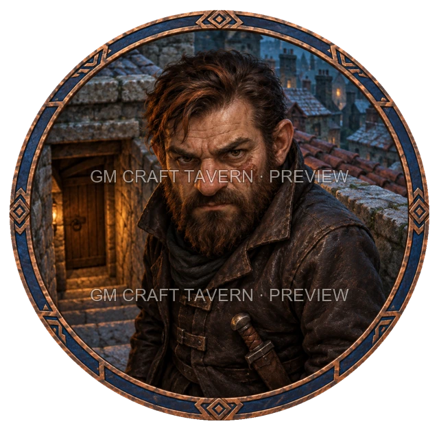 Aperçu de token d’assassin vu du dessus