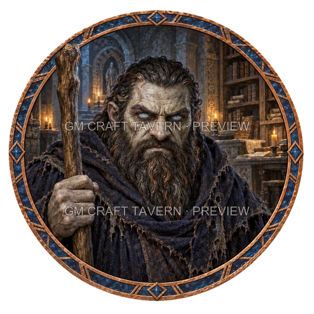 Aperçu de token de mage mort-vivant vu du dessus