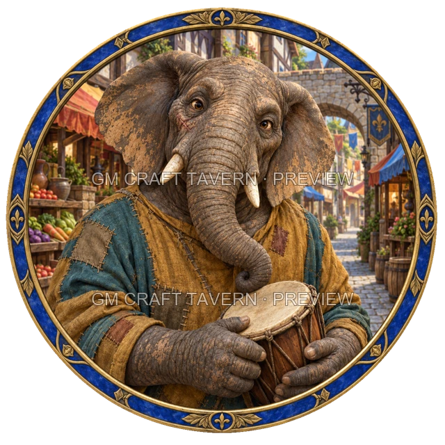 Morga Stonebrook - Bard top-down token preview