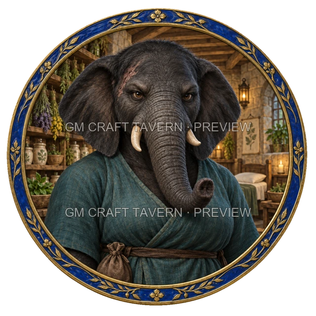 Grom Reedvale - Cleric top-down token preview