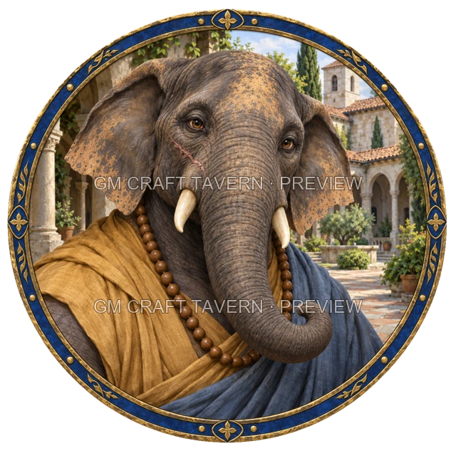 Besha Ashfield - Monk top-down token preview