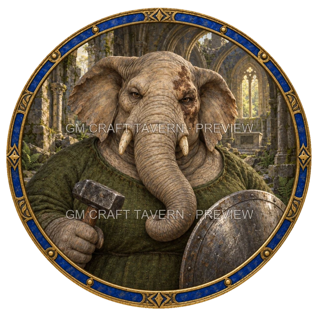 Grom Mossridge - Paladin top-down token preview