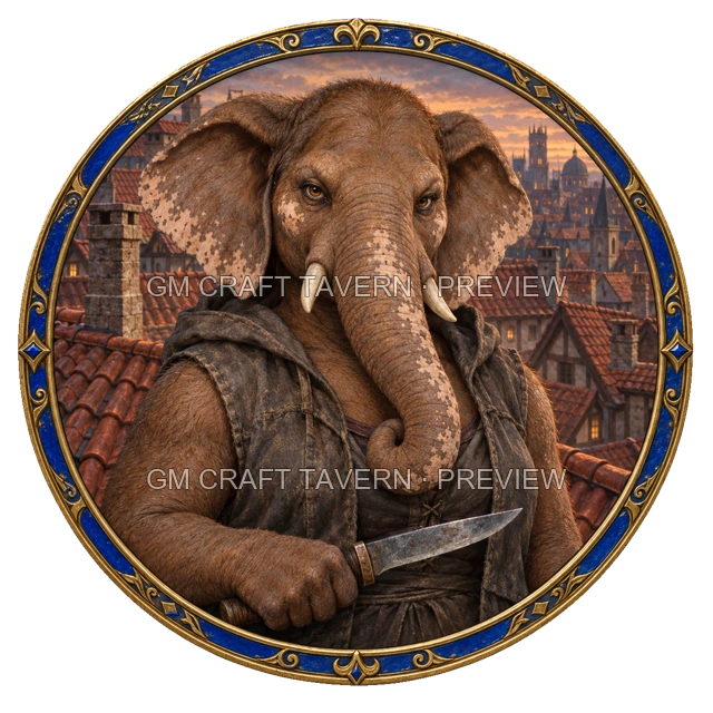 Grom Duskford - Rogue top-down token preview