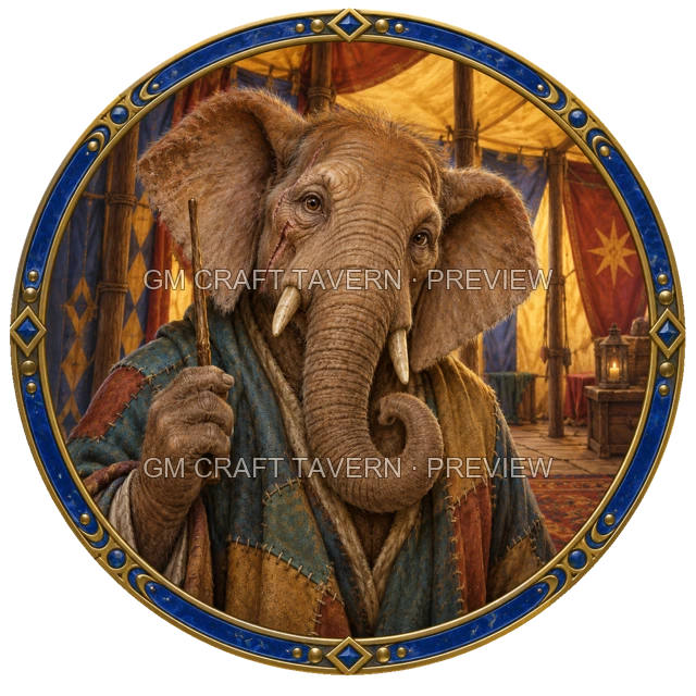 Morga Ironwell - Wizard top-down token preview