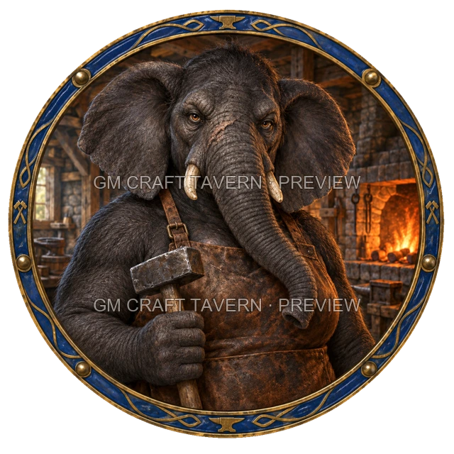 Grom Westmere - Blacksmith top-down token preview