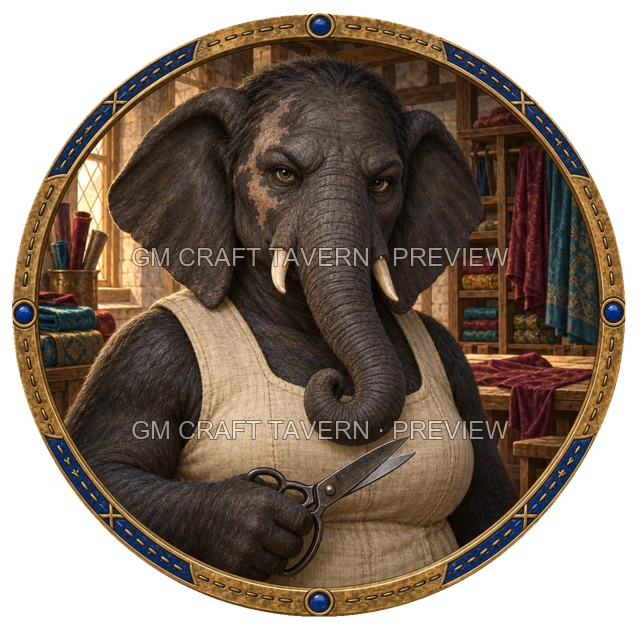Durg Oakbend - Craftsperson top-down token preview