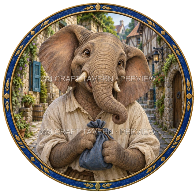 Varka Deepgrove - Villager top-down token preview