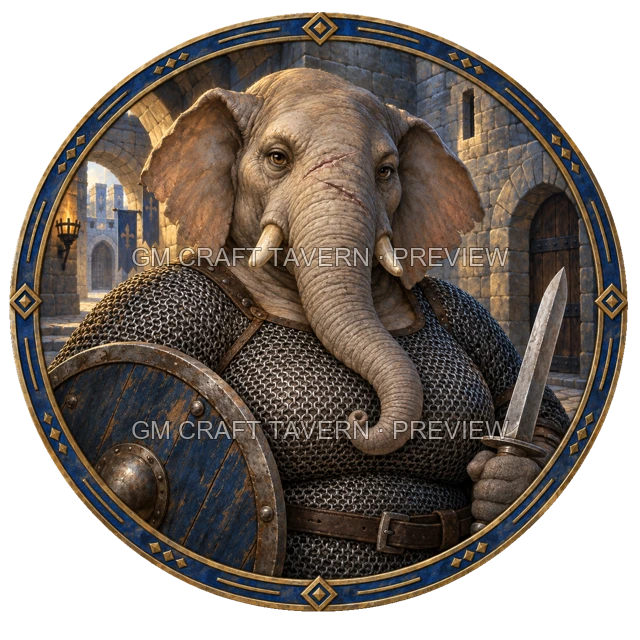 Grom Redcliff - Fighter top-down token preview