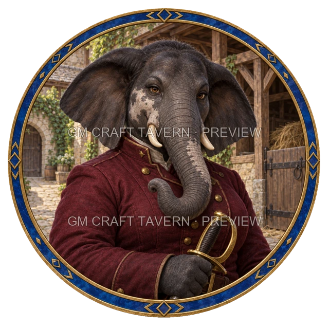 Grom Clearwell - Fighter top-down token preview