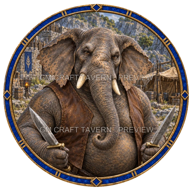 Durg Clearwell - Fighter top-down token preview