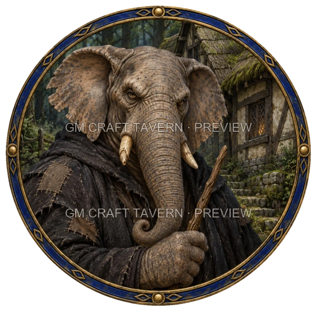 Evil Witch top-down token preview