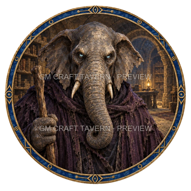 Undead Mage top-down token preview