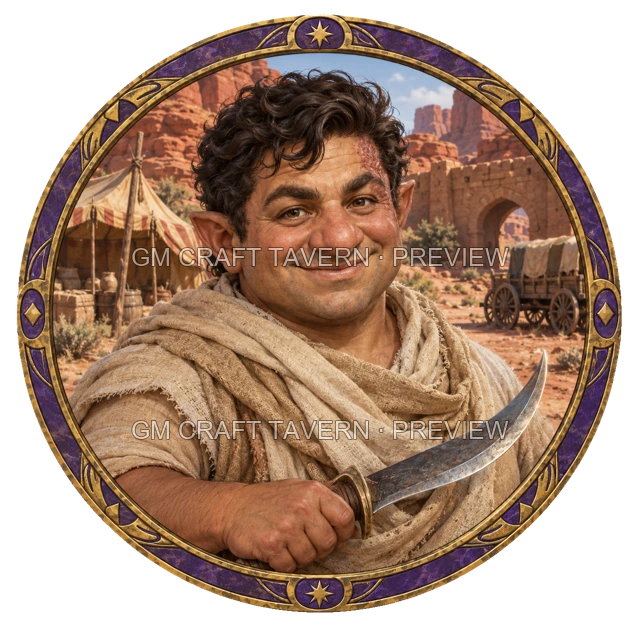 Aperçu du token vu du dessus de Varka Stonebrook - Barbare