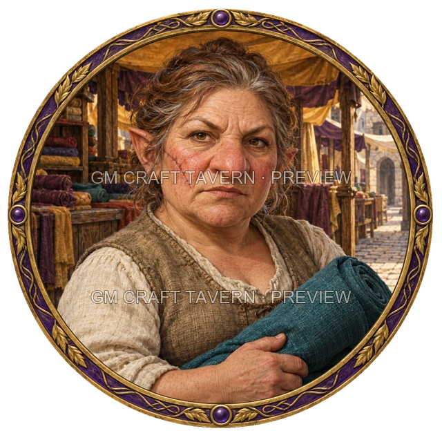 Aperçu du token vu du dessus de Durg Birchhaven - Marchand