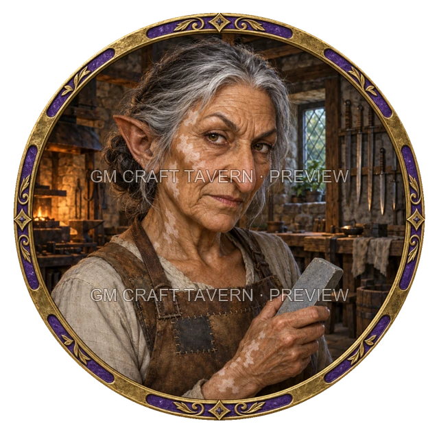 Urdan Westmere - aperçu de token de forgeron vu du dessus