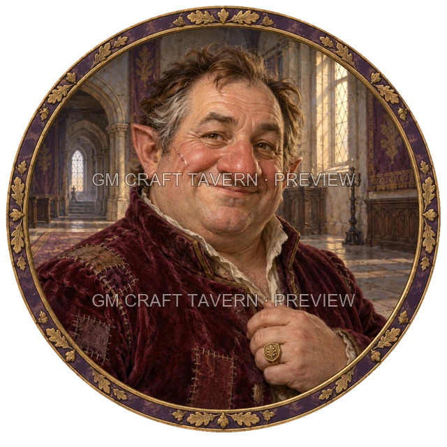 Varka Oakbend - aperçu de token de noble vu du dessus