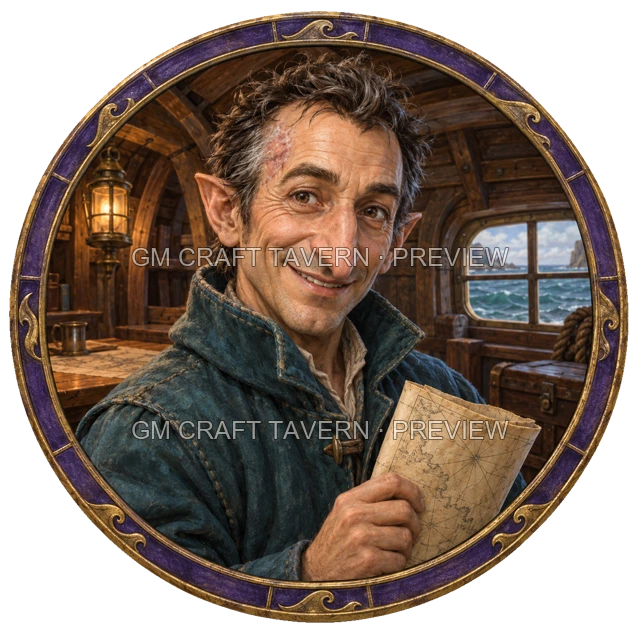 Varka Hillward - aperçu de token de marin vu du dessus