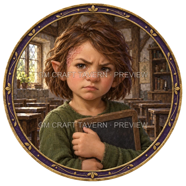 Grom Deepgrove - aperçu de token de villageois vu du dessus