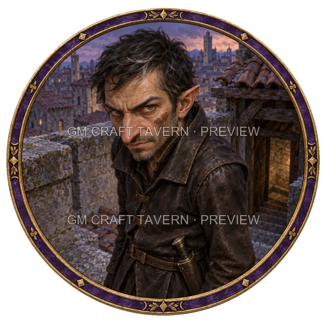 Aperçu de token d’assassin vu du dessus