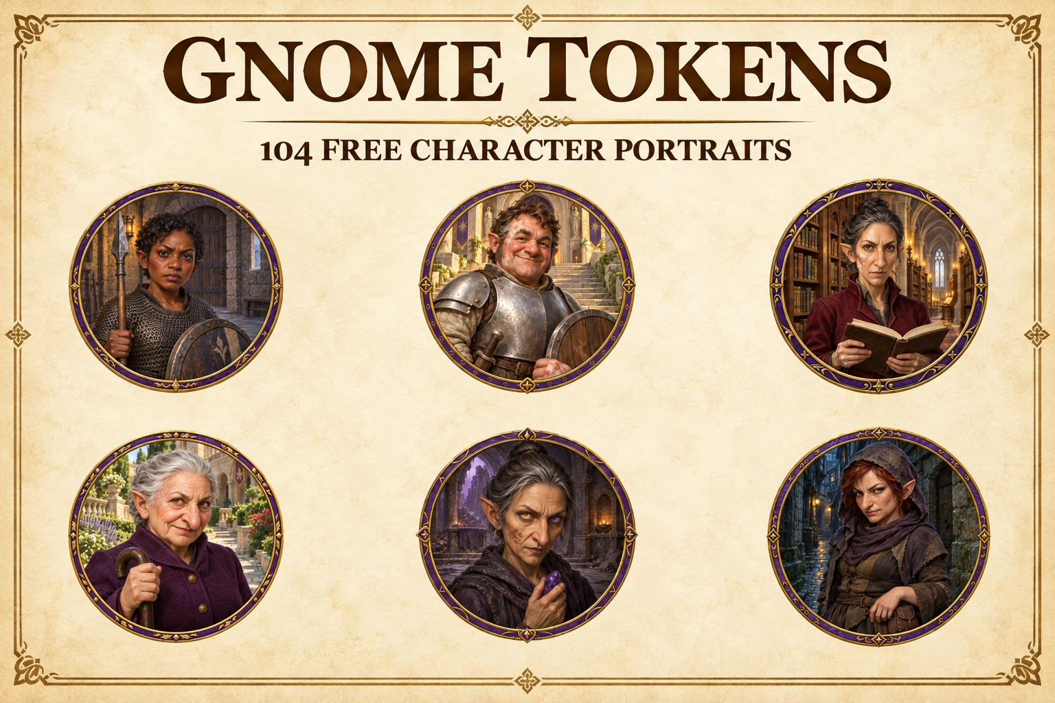 Aperçu du produit Tokens circulaires gratuits de gnomes 1