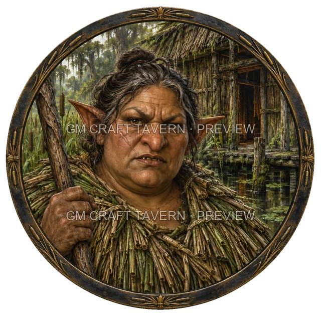 Aperçu du token vu du dessus de Durg Reedvale - Druide