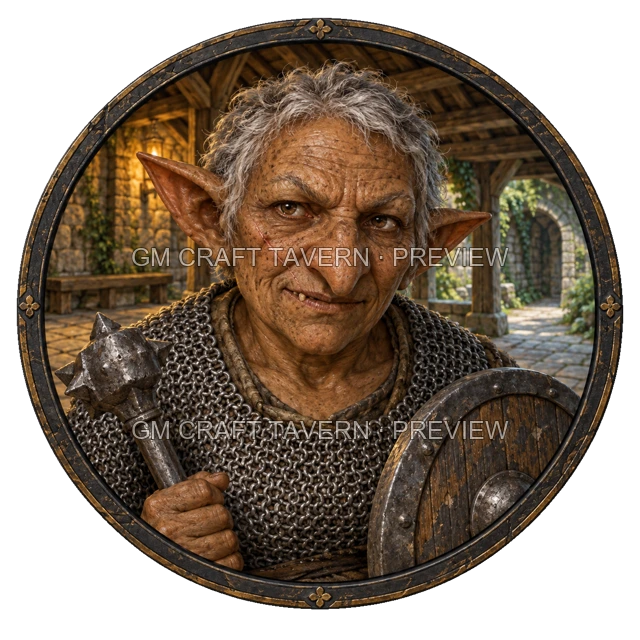 Aperçu du token vu du dessus de Urdan Mossridge - Paladin