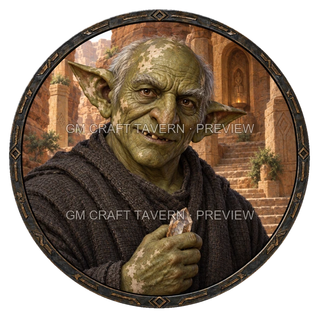 Aperçu du token vu du dessus de Morga Duskford - Ensorceleur