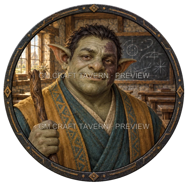 Aperçu du token vu du dessus de Besha Ironwell - Magicien