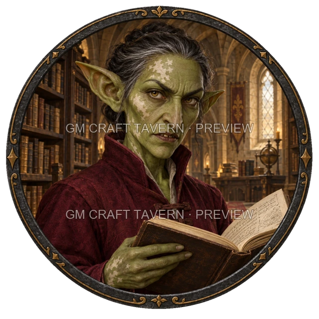 Aperçu du token vu du dessus de Durg Ironwell - Magicien