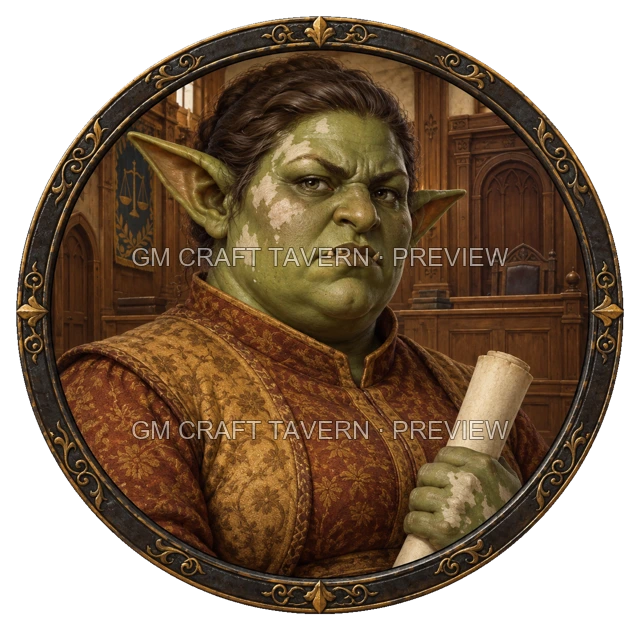 Grom Oakbend - aperçu de token de noble vu du dessus