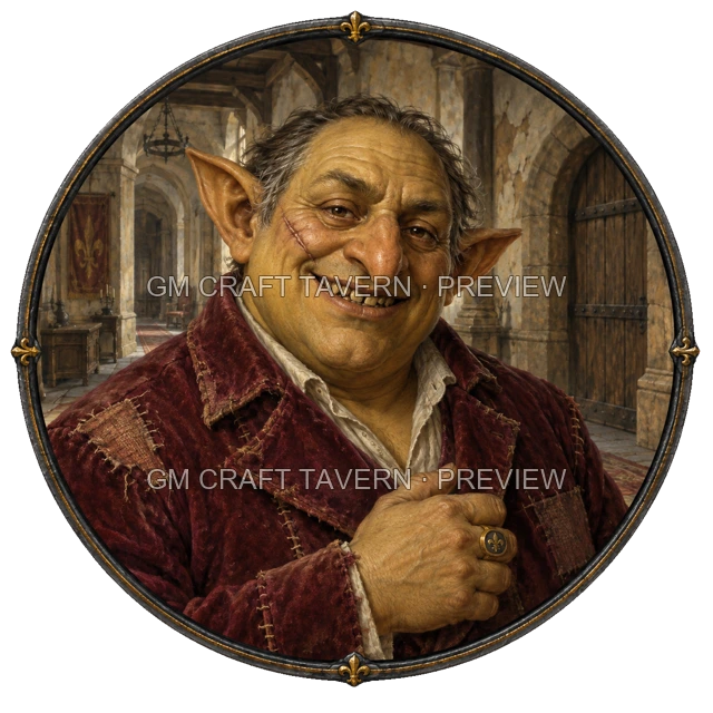 Varka Oakbend - aperçu de token de noble vu du dessus