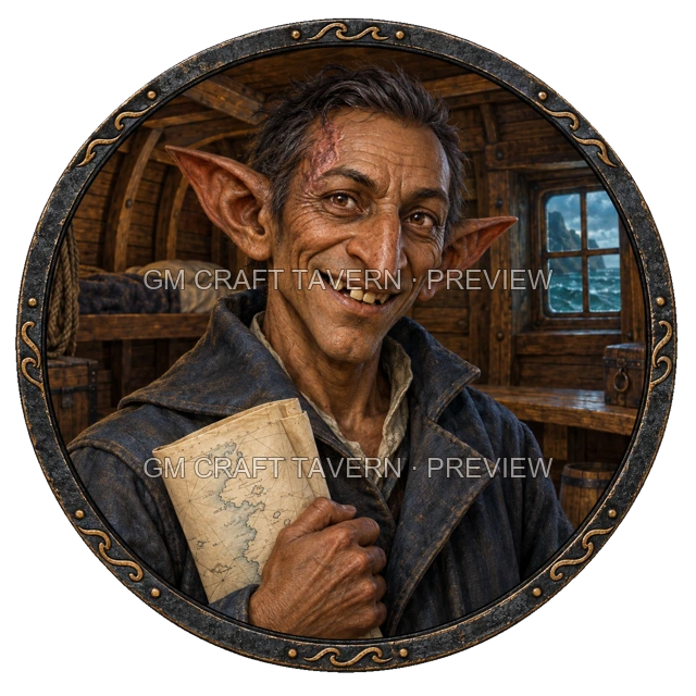 Varka Hillward - aperçu de token de marin vu du dessus