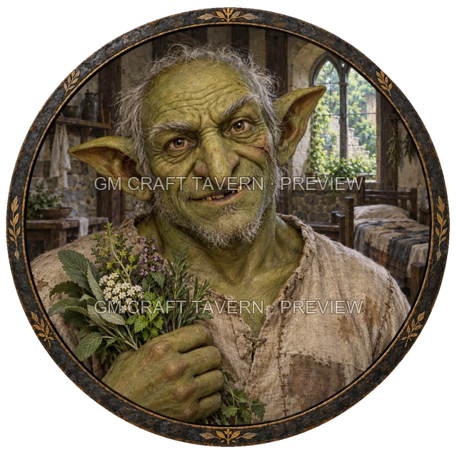 Morga Hillward - aperçu de token de paria vu du dessus