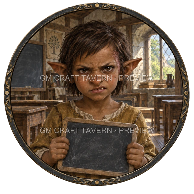 Grom Deepgrove - aperçu de token de villageois vu du dessus