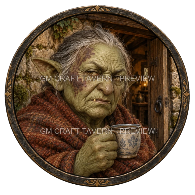 Urdan Deepgrove - aperçu de token de villageois vu du dessus